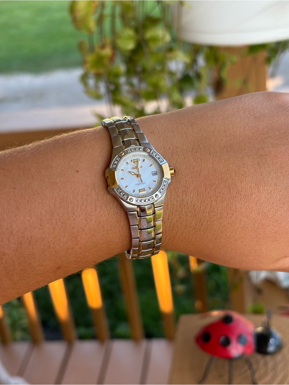 Seiko Coutura diamond Two-Tone Women's Bracelet Watch - Silver & Gold